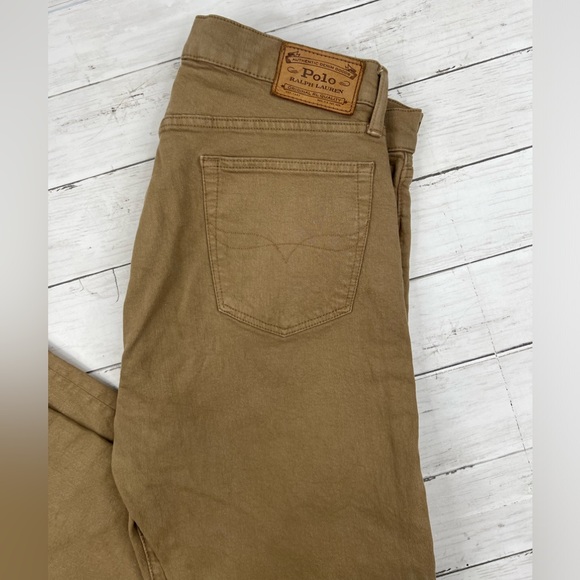 Polo Ralph Lauren Men’s Khaki Slim Straight Size 33x32 Denim Jeans - Picture 7 of 15
